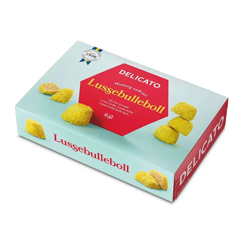 Lussebulleboll 9 x 240 g från Delicato | #1435 | Kondisbitar