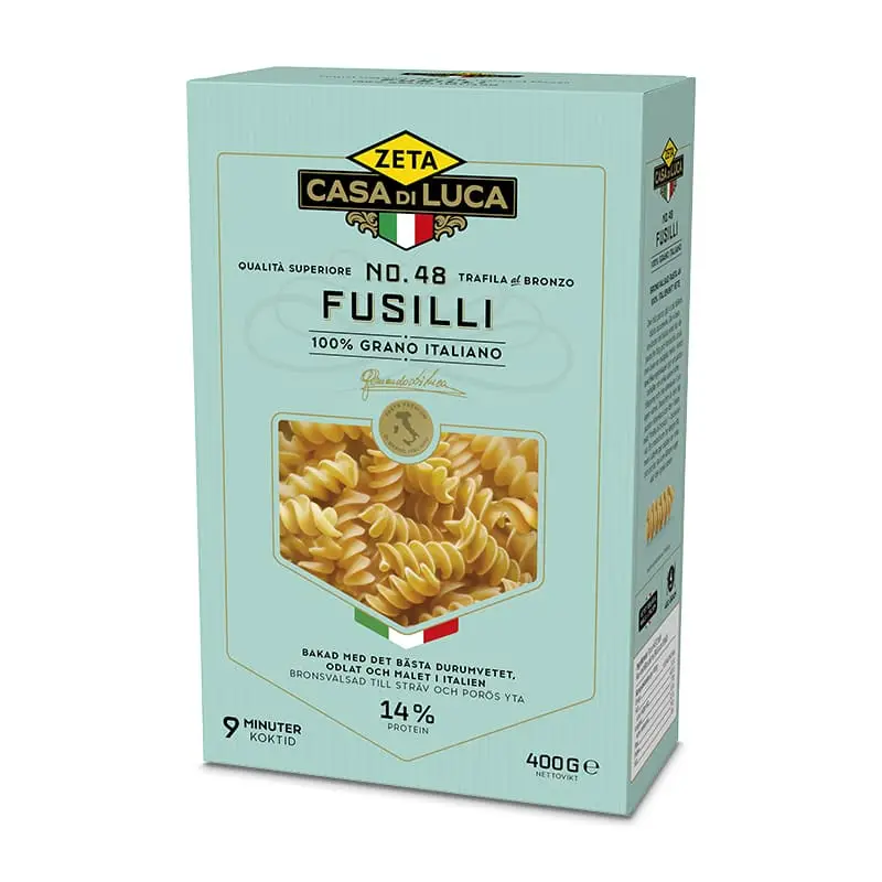 Fusilli Casa di Luca 12 x 400 g från Zeta | #1492 | Pasta & Nudlar