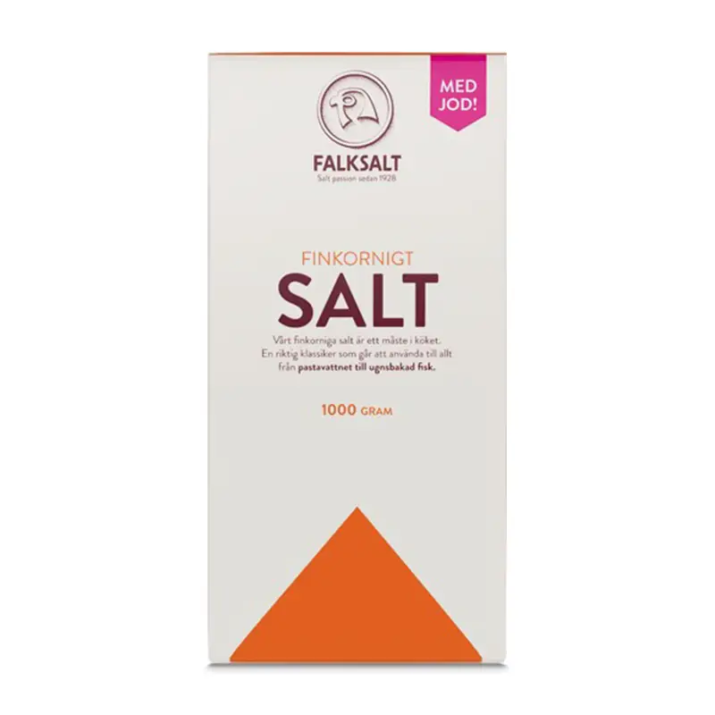 Finkornigt Salt med Jod 10 x 1 kg från Falksalt | #15006 | Kryddor
