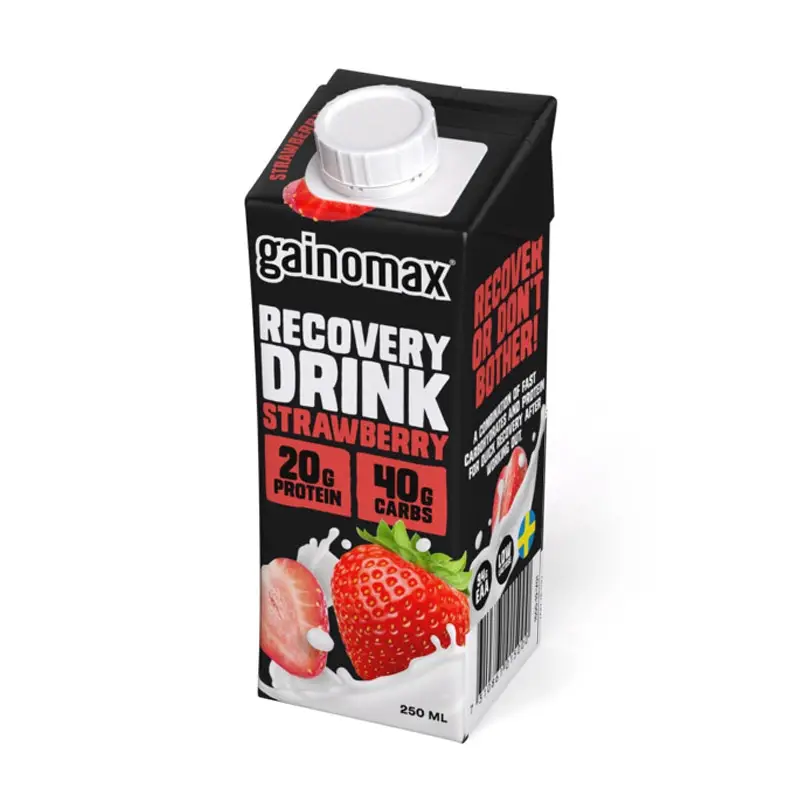 Recovery Strawberry  16 x 250 ml från Gainomax | #1001242 | Proteinshakes