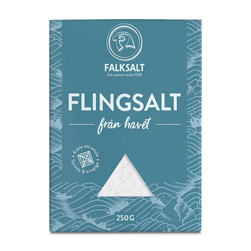 Flingsalt Naturell 12 x 250 g från Falksalt | #1505 | Kryddor
