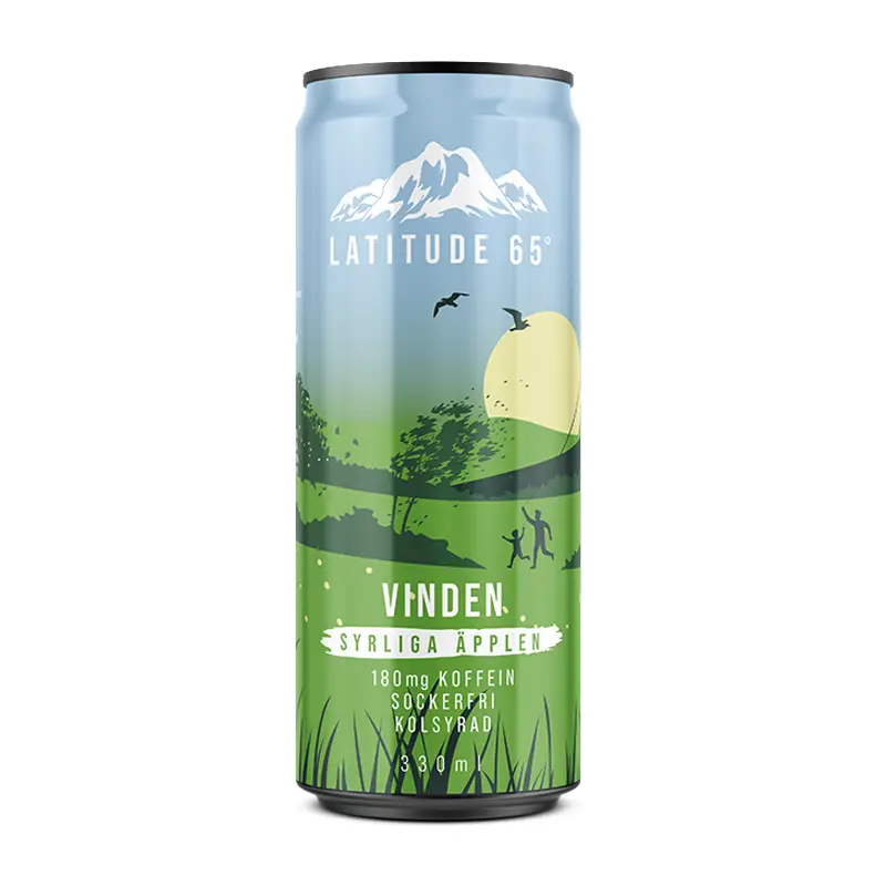 Vinden Syrliga Äpplen 24 x 33 cl från Latitude65 | #1519 | Energidrycker