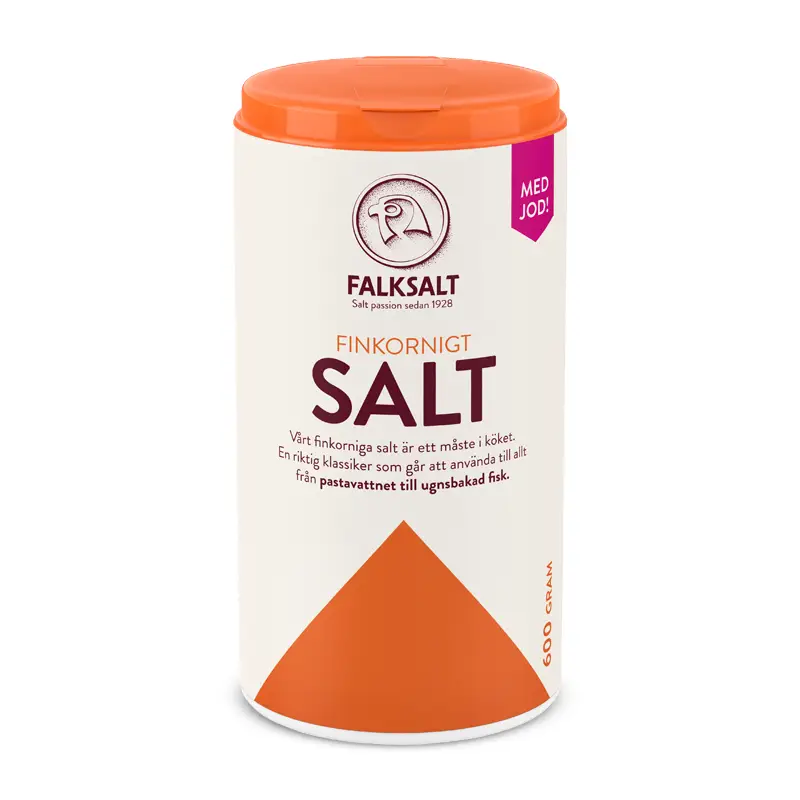 Fint Hushållssalt med Jod 15 x 600 g från Falksalt | #1524 | Kryddor