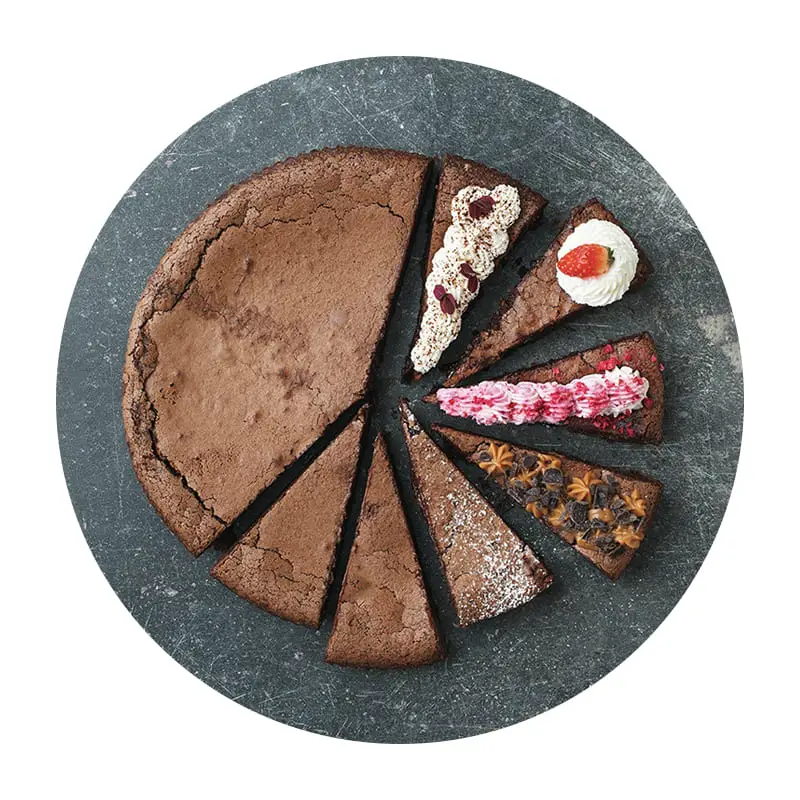 Kladdkaka 1000 g från Delicato | #1619 | Tårtor & Dessertpaj