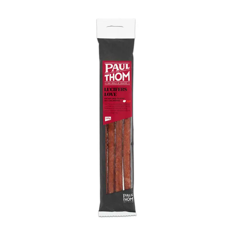 Ölkorv Lucifers love 15 x 160 g från PAUL och THOM | #162 | Ölkorv