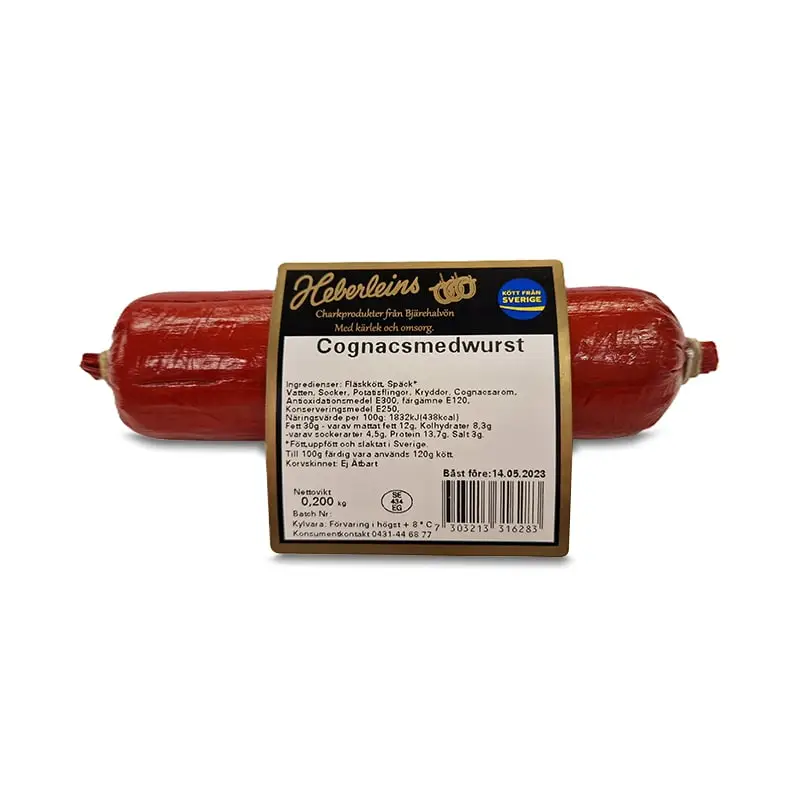 Cognacsmedwurst 200 g från Heberleins | #1628 | Korv