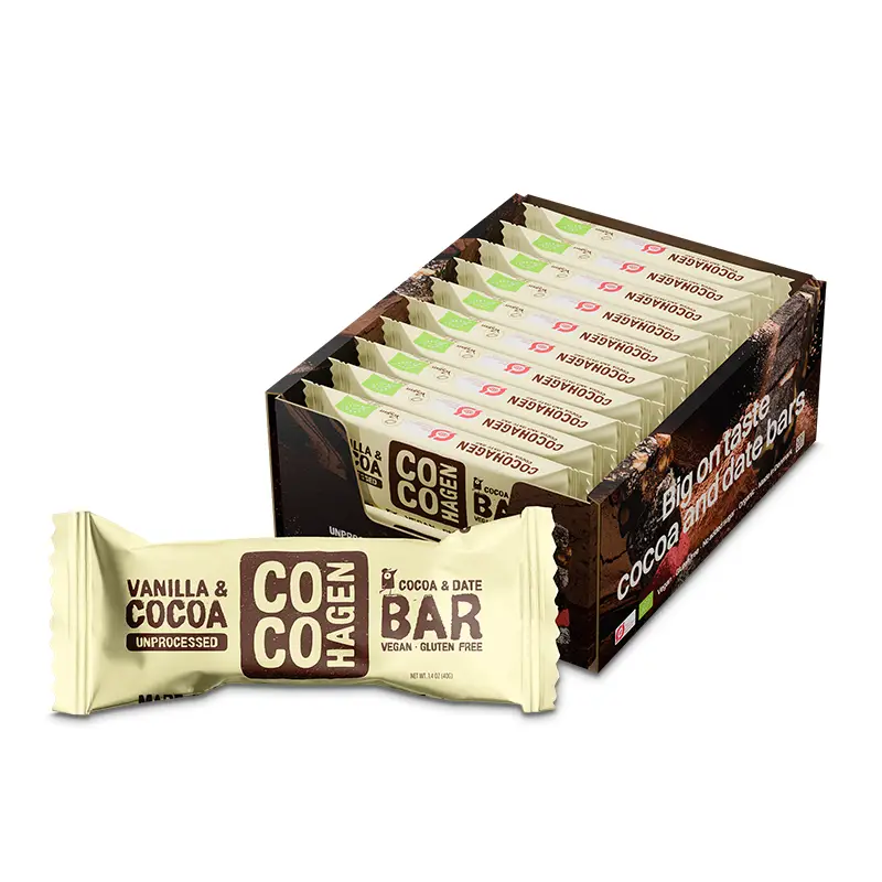 Vanilla Bar 20 x 40 g från Cocohagen | #170140012 | Bars