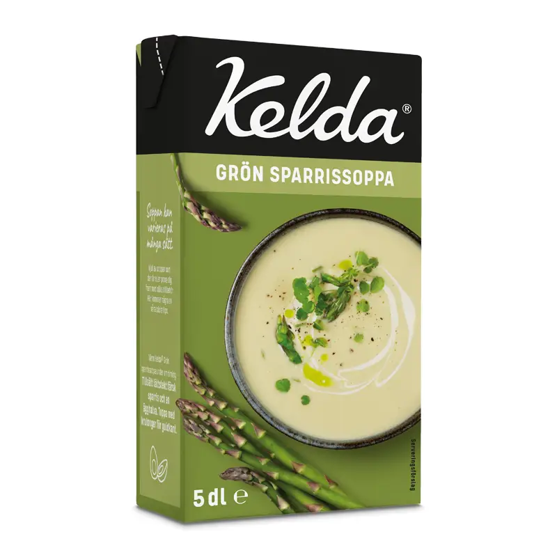 Grön Sparrissoppa 10 x 5 dl från Kelda | #18733 | Färdiglagade måltider