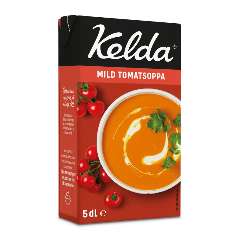 Mild Tomatsoppa 10 x 5 dl från Kelda | #18736 | Färdiglagade måltider