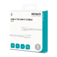 Laddkabel USB-C till USB-C 2m 60W