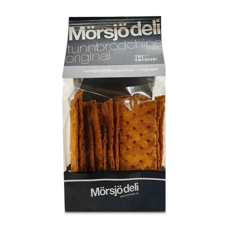 Tunnbrödchips Original 10 x 200 g från Mörsjö deli | #2-1102 | Salta Kex