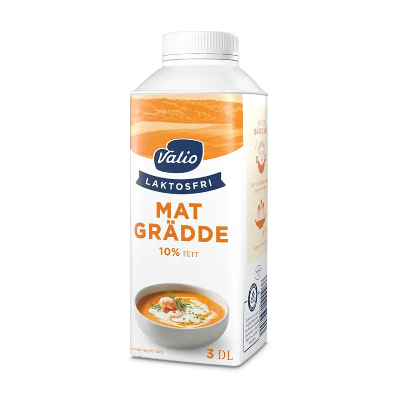 Laktosfri Matgrädde 10 % 10 x 3 dl från Valio | #200096 | Grädde