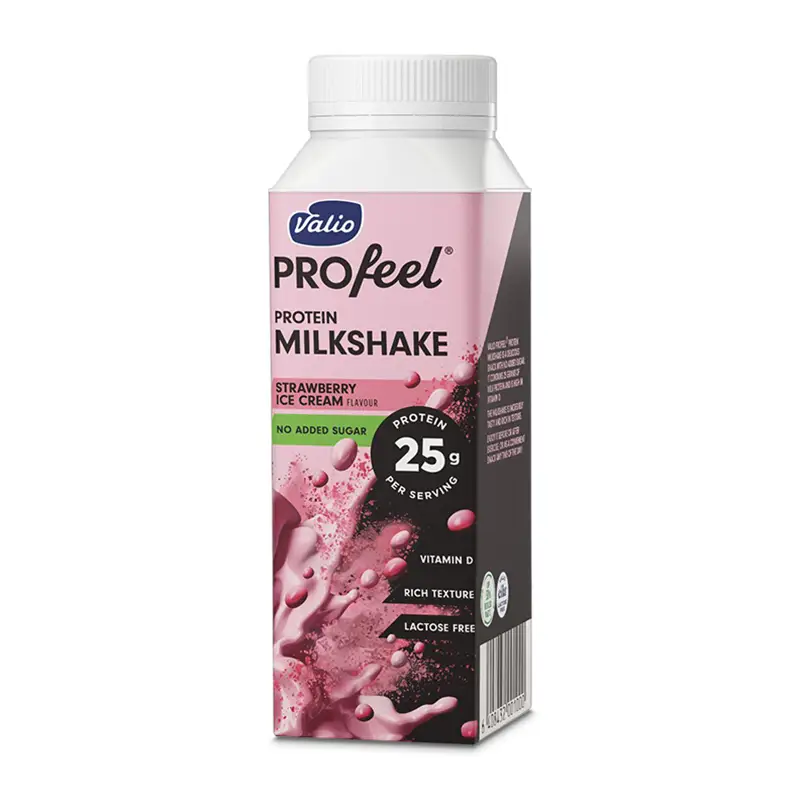 PROfeel Proteinmilkshake Strawberry Ice Cream 10 x 250 ml från Valio | #200100 | Proteinshakes
