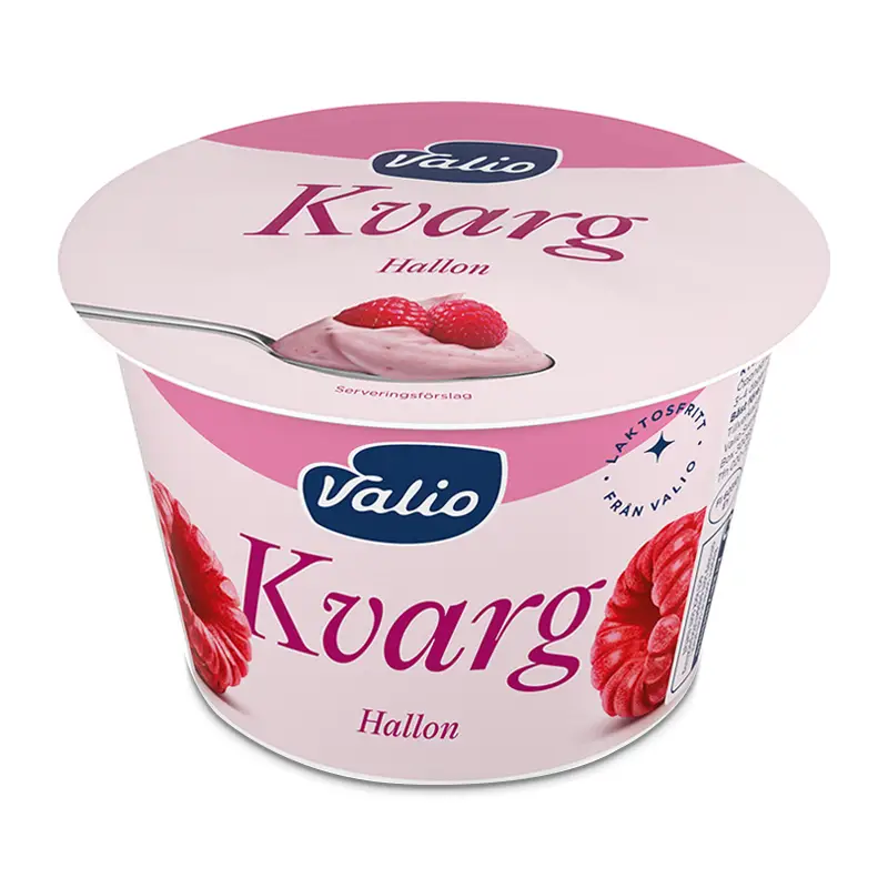 Laktosfri Kvarg Hallon 6 x 200 g från Valio | #200184 | Kvarg