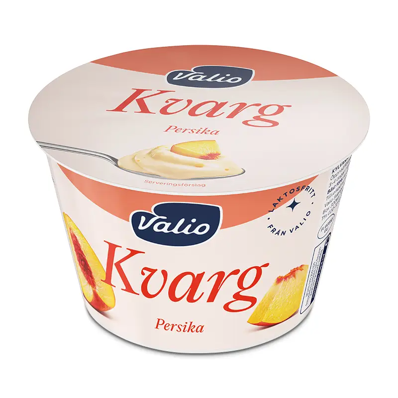Laktosfri Kvarg Persika 7% 12 x 200 g från Valio | #200337 | Kvarg