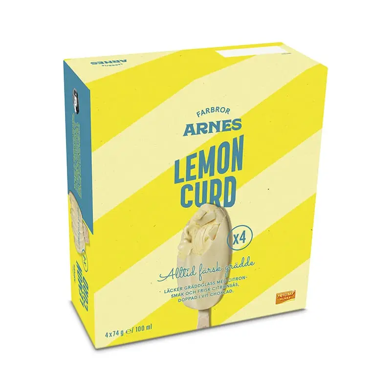 Farbror Arnes Lemon Curd Glass 4-pack 6 x 4 st från Triumf Glass | #20044 | Pinnglass