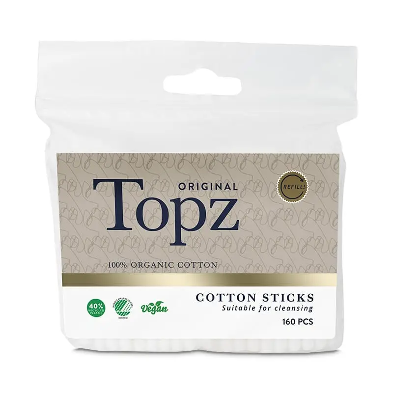 Premium Refill Cotton Sticks 160st 24 x 160 st från Topz | #200657 | Hygienartiklar