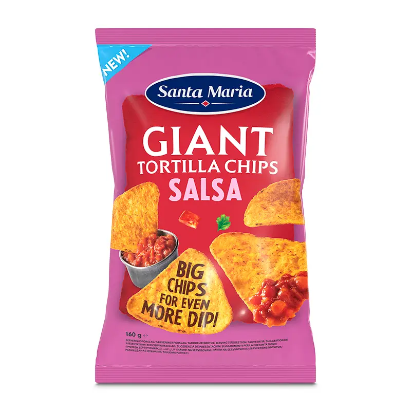 Giant Tortilla Chips Salsa 12 x 160 g från Santa Maria | #200919 | Chips