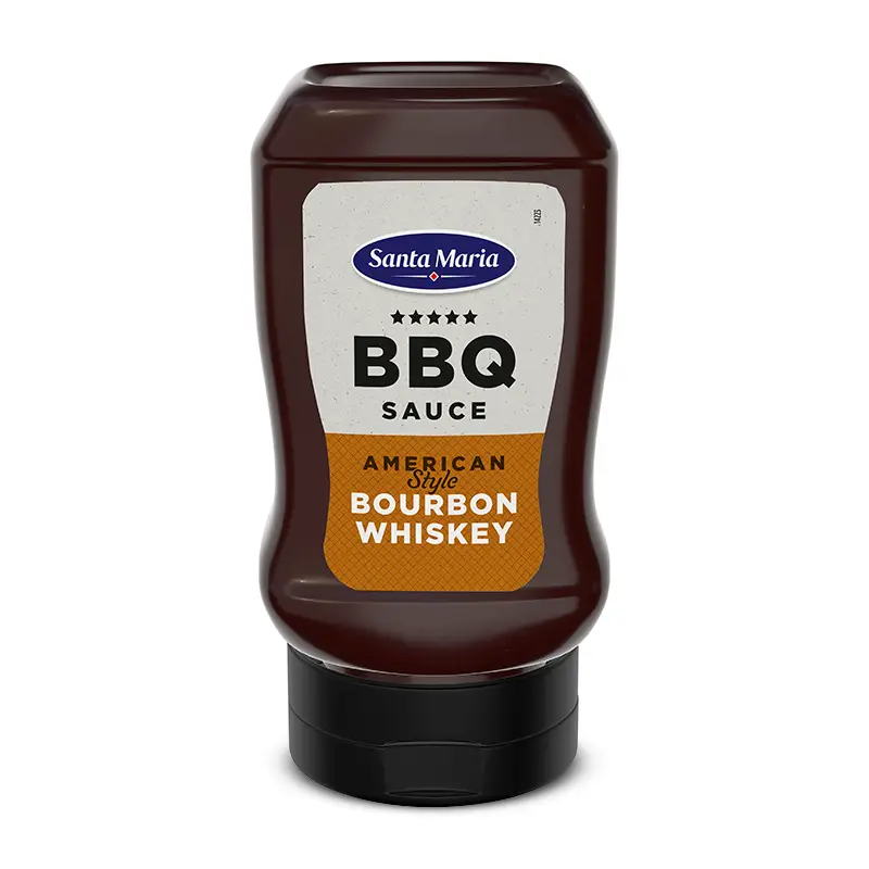 BBQ Sauce Bourbon Whiskey 12 x 325 g från Santa Maria | #200943 | Sås