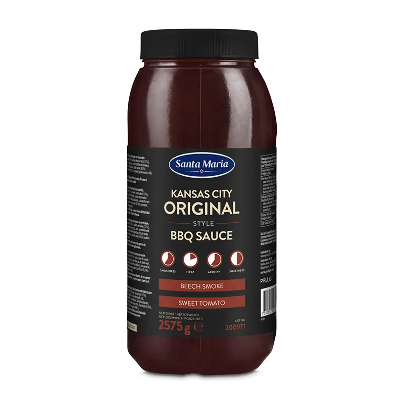 BBQ Sauce Kansas City Original Style 4 x 2575 g från Santa Maria | #200971 | Sås