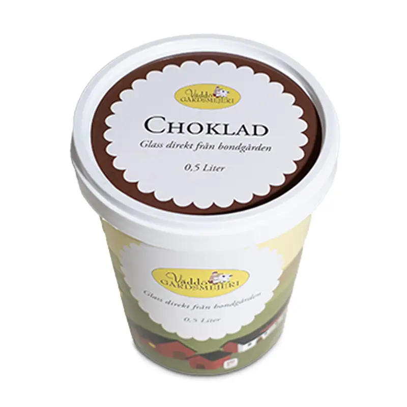 Choklad Glass 12 x 500 ml från Väddö Gårdsmejeri | #203 | Kulglass