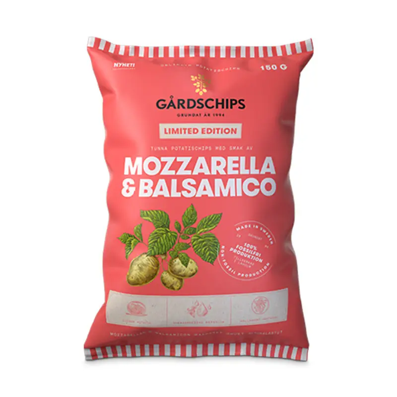 Chips Mozzarella & Balsamico 10 x 150 g från Gårdschips | #2056 | Chips