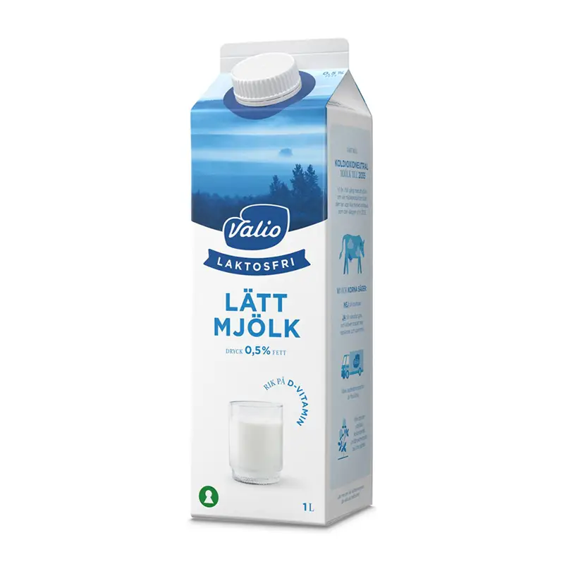 Laktosfri Lättmjölkdryck 0,5% 6 x 1 l från Valio | #208657 | Mjölk