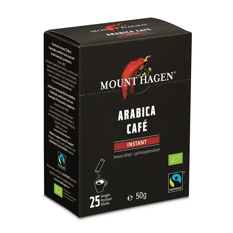 Instant Coffee Sticks 16 x 25 st från Mount Hagen | #20948 | Kaffe