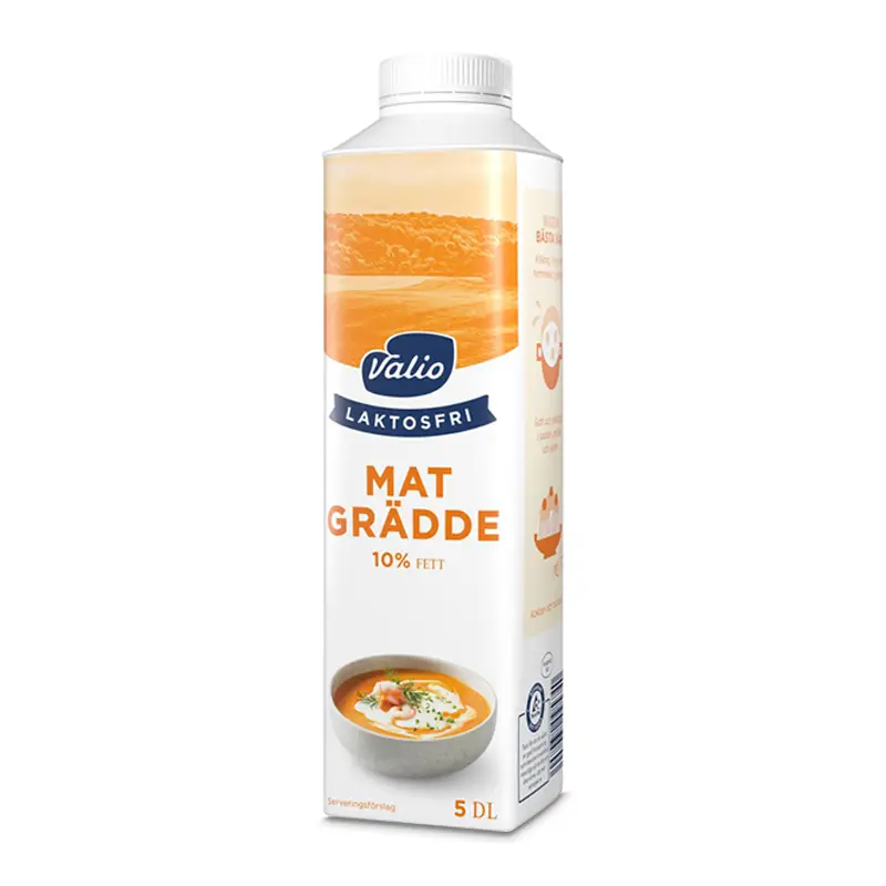 Laktosfri Matgrädde 10% 10 x 5 dl från Valio | #209574 | Grädde