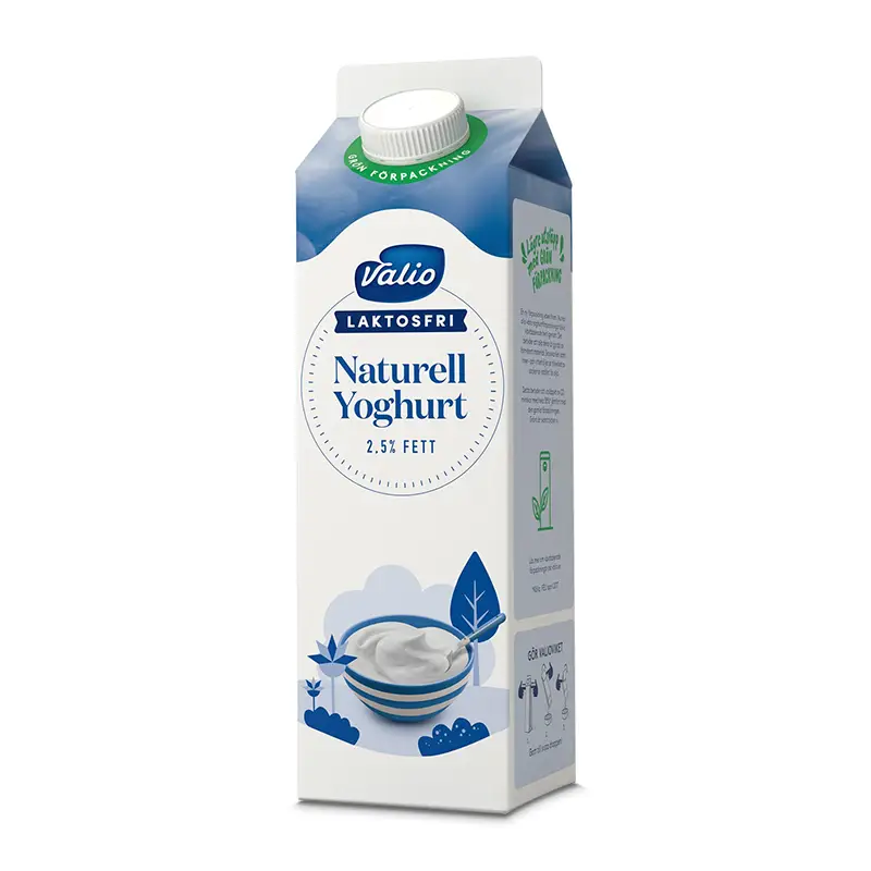 Laktosfri Yoghurt Naturell 2,5% 6 x 1 l från Valio | #210251 | Yoghurt