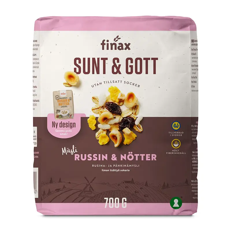 S & G Russin & Nötter 6 x 700 g från Finax | #210430 | Müsli