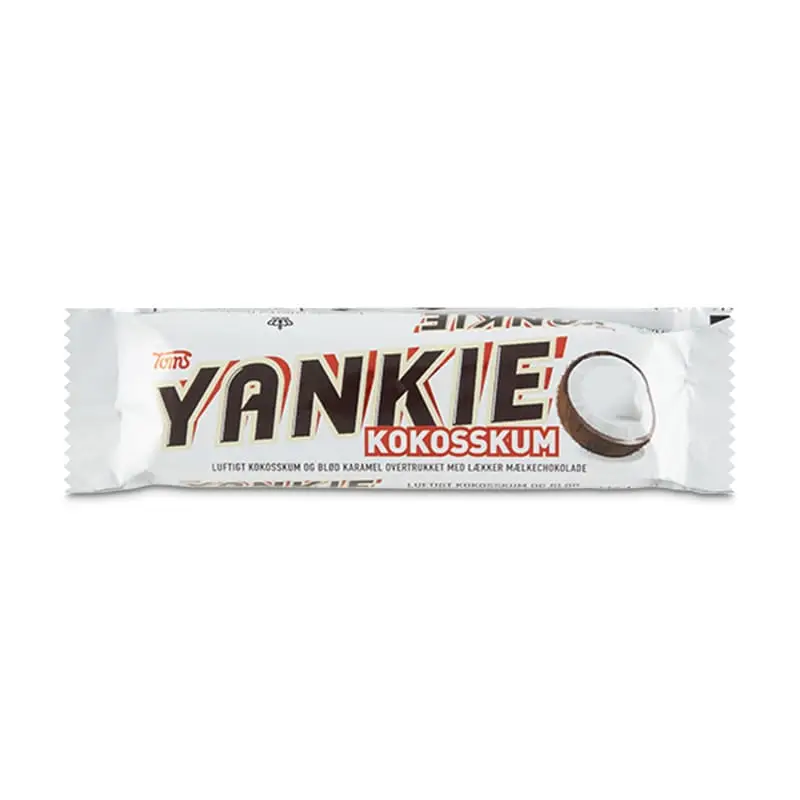 Yankie Kokosskum 40 x 40 g från Toms | #213100 | Choklad