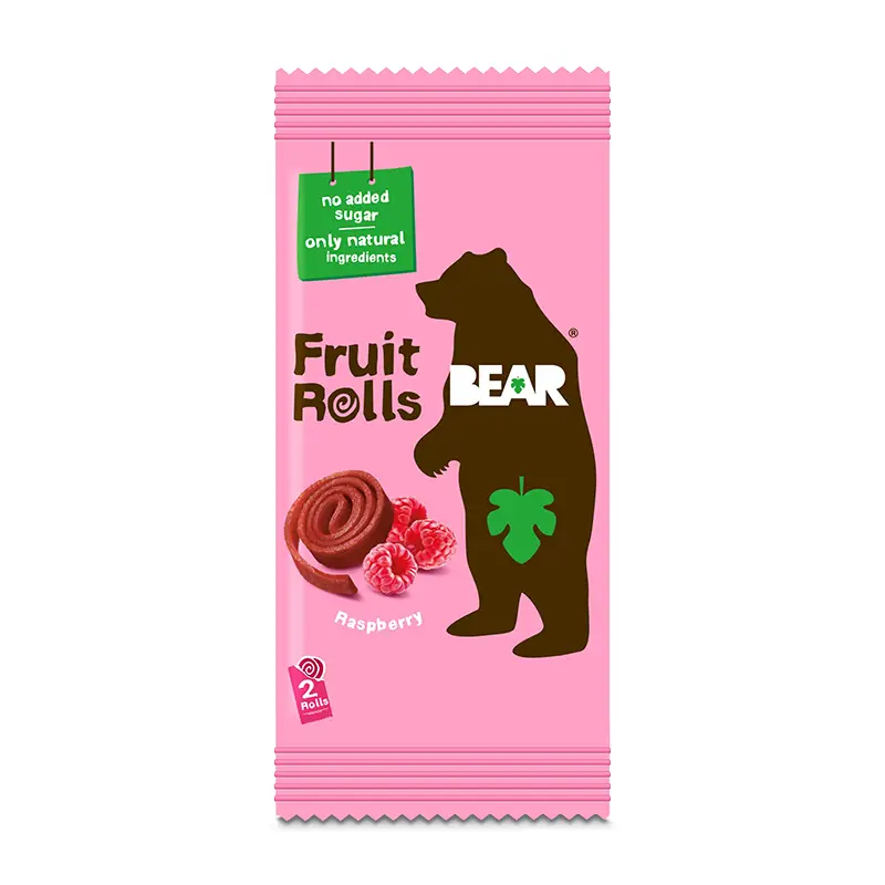 Fruktrullar Hallon 18 x 20 g från Bear | #21825 | Torkad frukt
