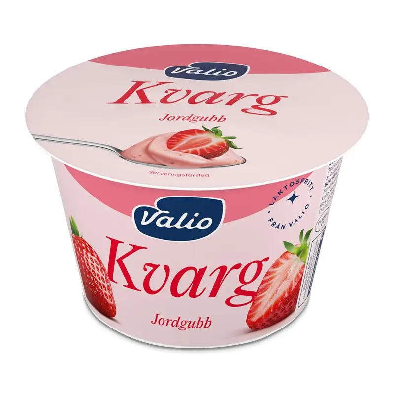 Laktosfri Kvarg Jordgubb 7% 6 x 200 g från Valio | #220183 | Kvarg