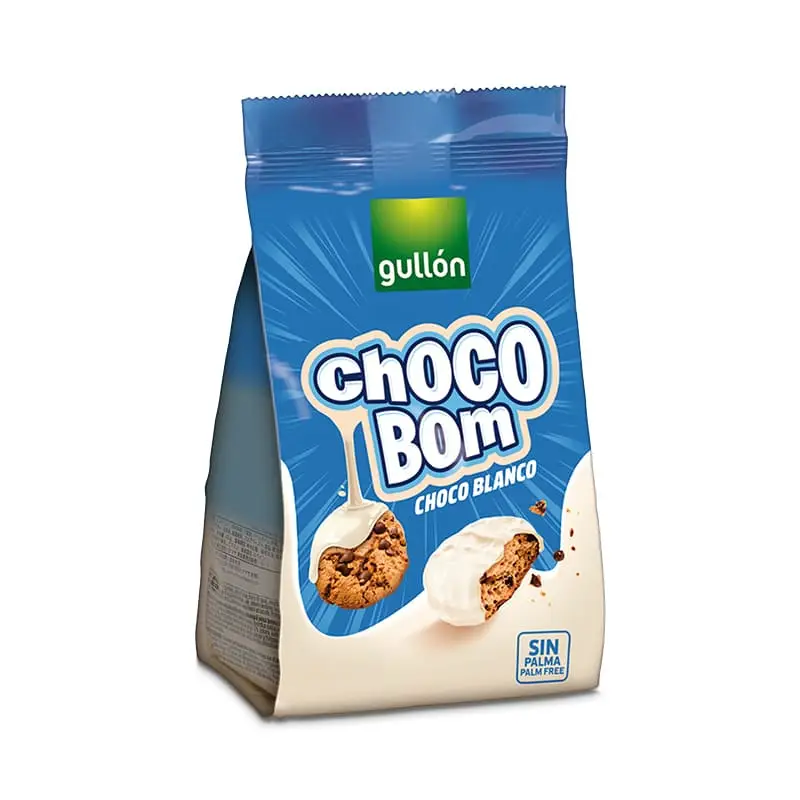 Choco Bom Vit Choklad 12 x 100 g från Gullon | #221446 | Kakor & Söta kex