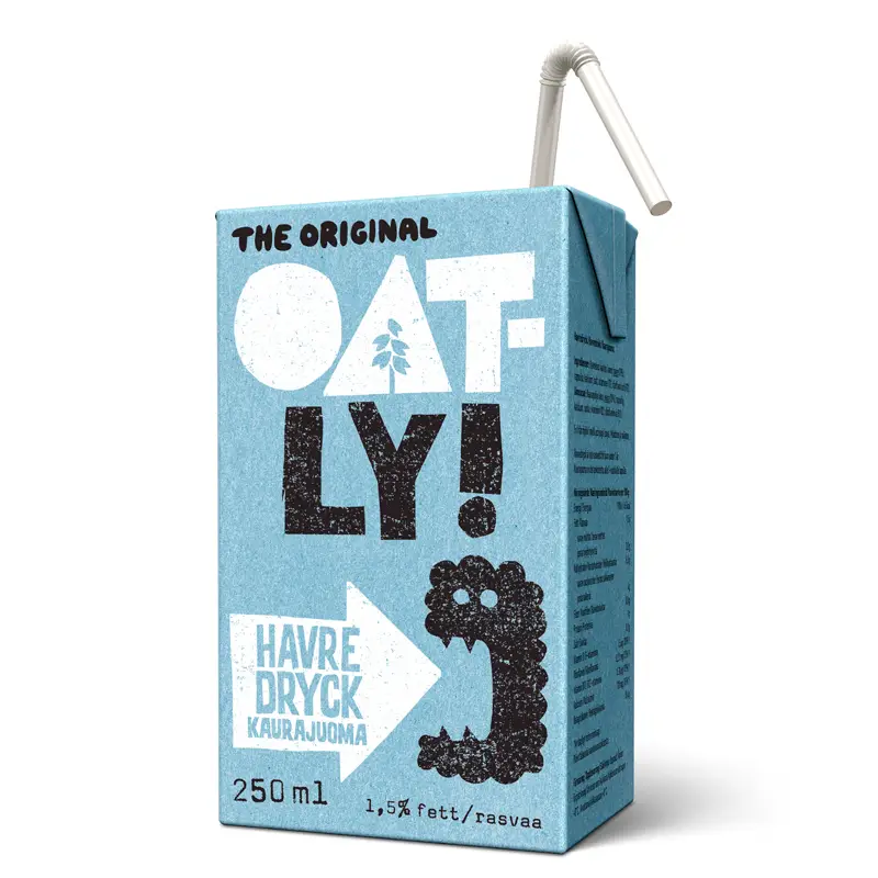 Havredryck Junior Naturell 18 x 25 cl från Oatly | #61479 | Växtbaserad mjölkdryck