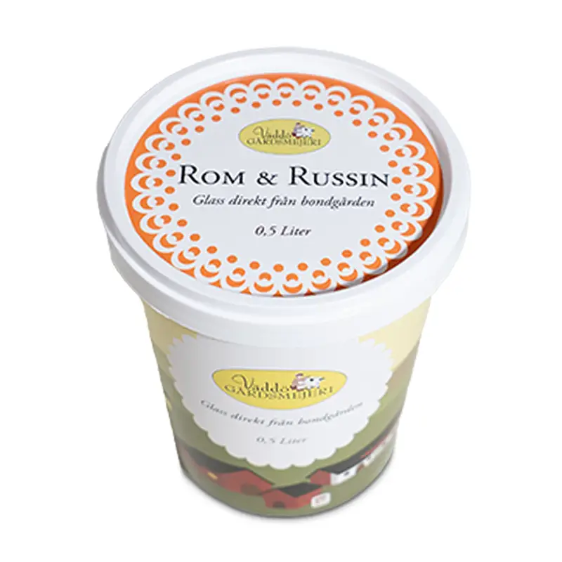 Rom & Russin Glass 12 x 500 ml från Väddö Gårdsmejeri | #225 | Kulglass