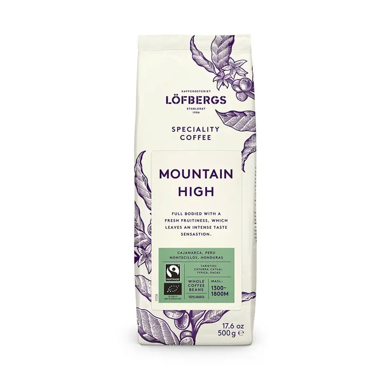 Mountain High Kaffebönor 8 x 500 g från Löfbergs | #25010 | Kaffe