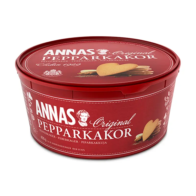 Annas Pepparkakor Original Plastburk 12 x 400 g från Annas | #2564 | Kakor & Söta kex