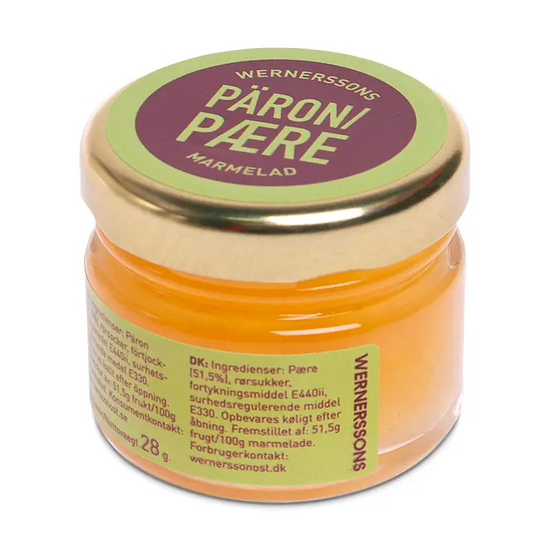 Marmelad Päron 40 x 28 g från Wernerssons Ost | #26143 | Sylt, Mos, Marmelad & Gelé