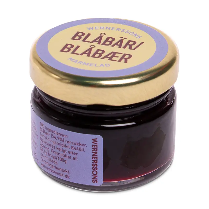Marmelad Blåbär 40 x 28 g från Wernerssons Ost | #26181 | Sylt, Mos, Marmelad & Gelé
