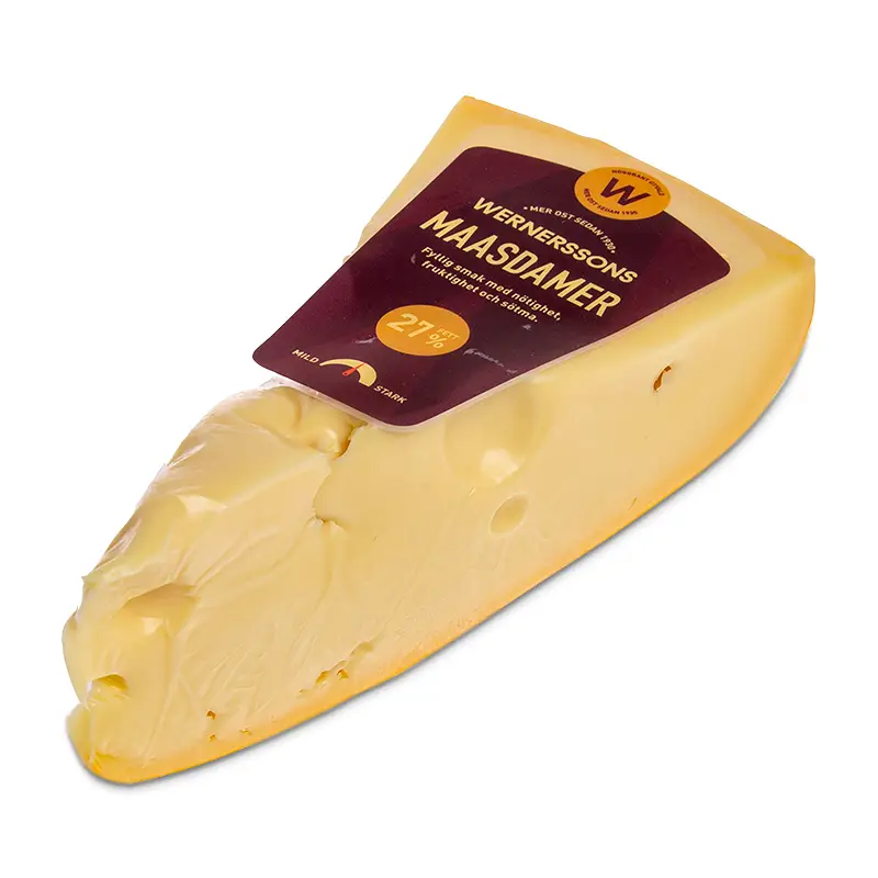 Maasdamer Ost 27% 12 x 450 g från Wernerssons Ost | #26302 | Ost