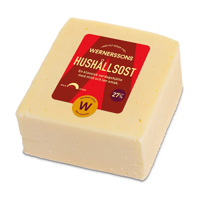 Hushållsost 27% 12 x 500 g från Wernerssons Ost | #26641 | Ost