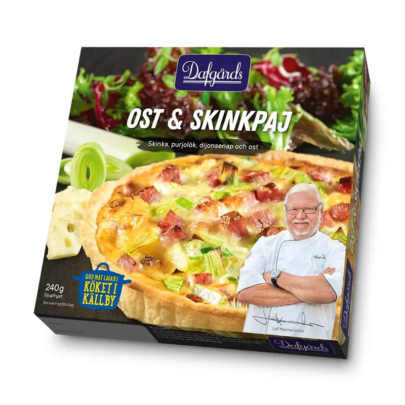 Ost & Skinkpaj 14 x 240 g från Dafgårds | #2727 | Färdiglagade måltider