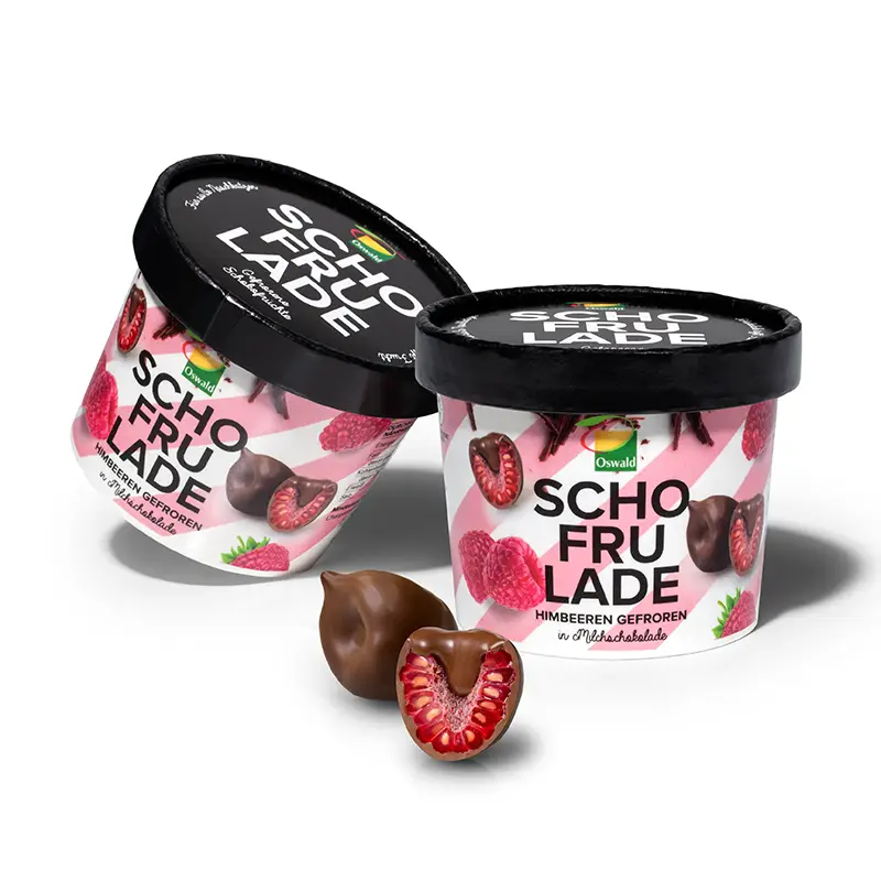 Schofrulade Hallon Mjölkchoklad 8 x 130 g från Oswald | #27302 | Bär