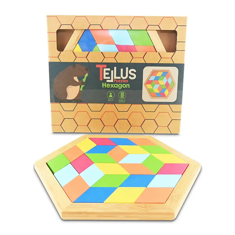 Pussel Hexagon 6 x 1 st från Robetoy | #28337 | Leksaker