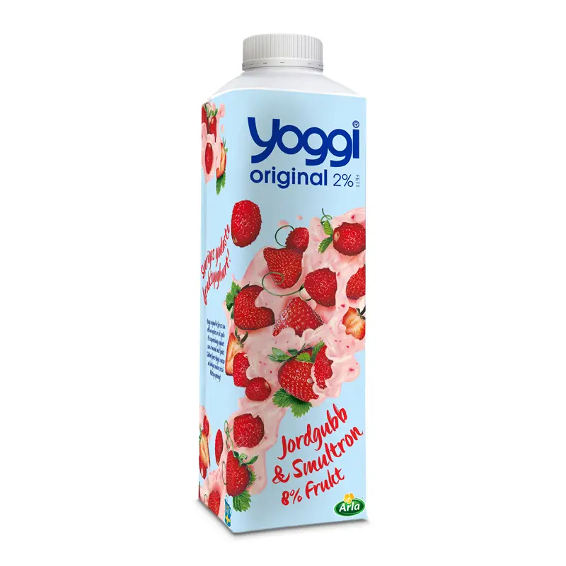 Yoghurt Original Jordgubb/smultron 2% 6 x 1 kg från Yoggi | #2836 | Yoghurt