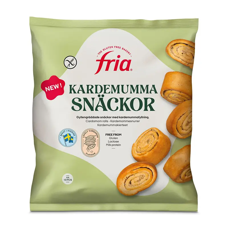 Kardemummasnäcka Glutenfri 8 x 280 g från FRIA | #2918 | Bullar & längder
