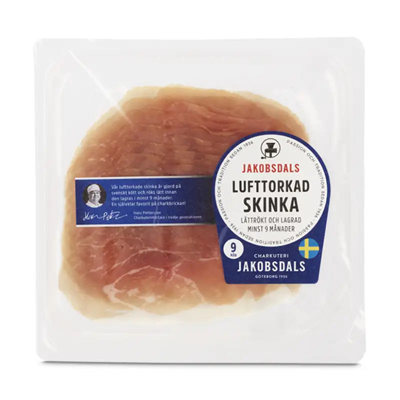 Lufttorkad Skinka 8 x 70 g från Jakobsdals | #294 | Skinka