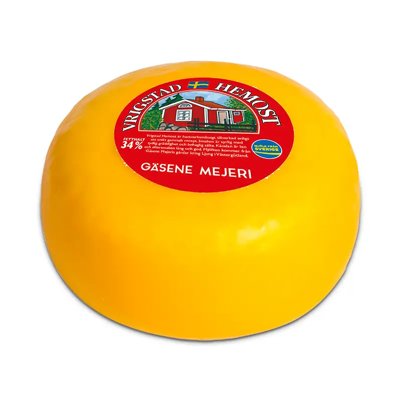Vrigstad Hemost 34 % Gul Vaxad 6 x 1.7 kg från Gäsene Mejeri | #3 | Ost